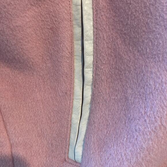 Parker Pink and Grey Wool Varsity Letterman style jacket snap front lined small - Picture 9 of 10